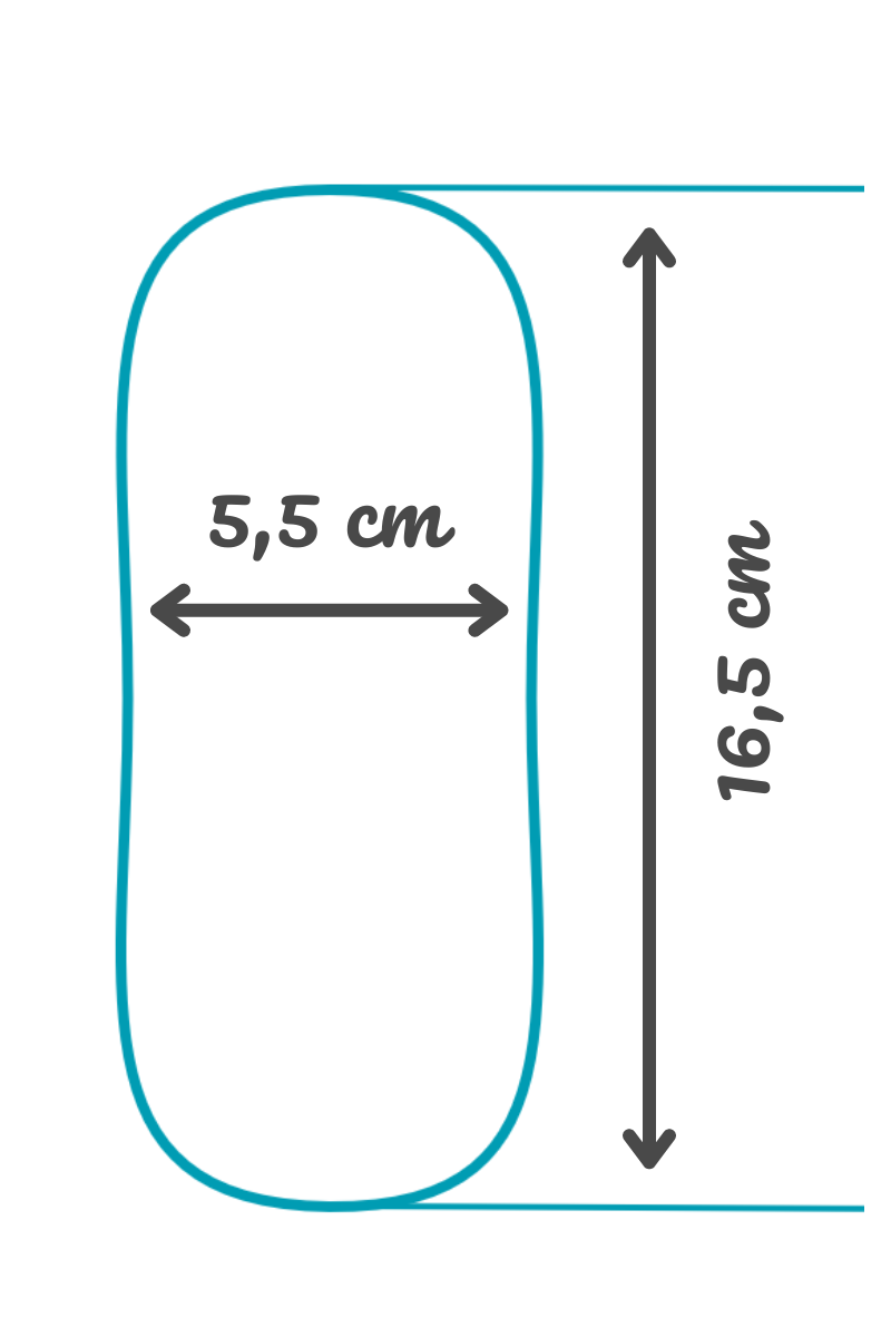 Measurements - Washable Organic Cotton Panty Liners